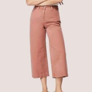 Free People Women's Cropped Jeans in Rust